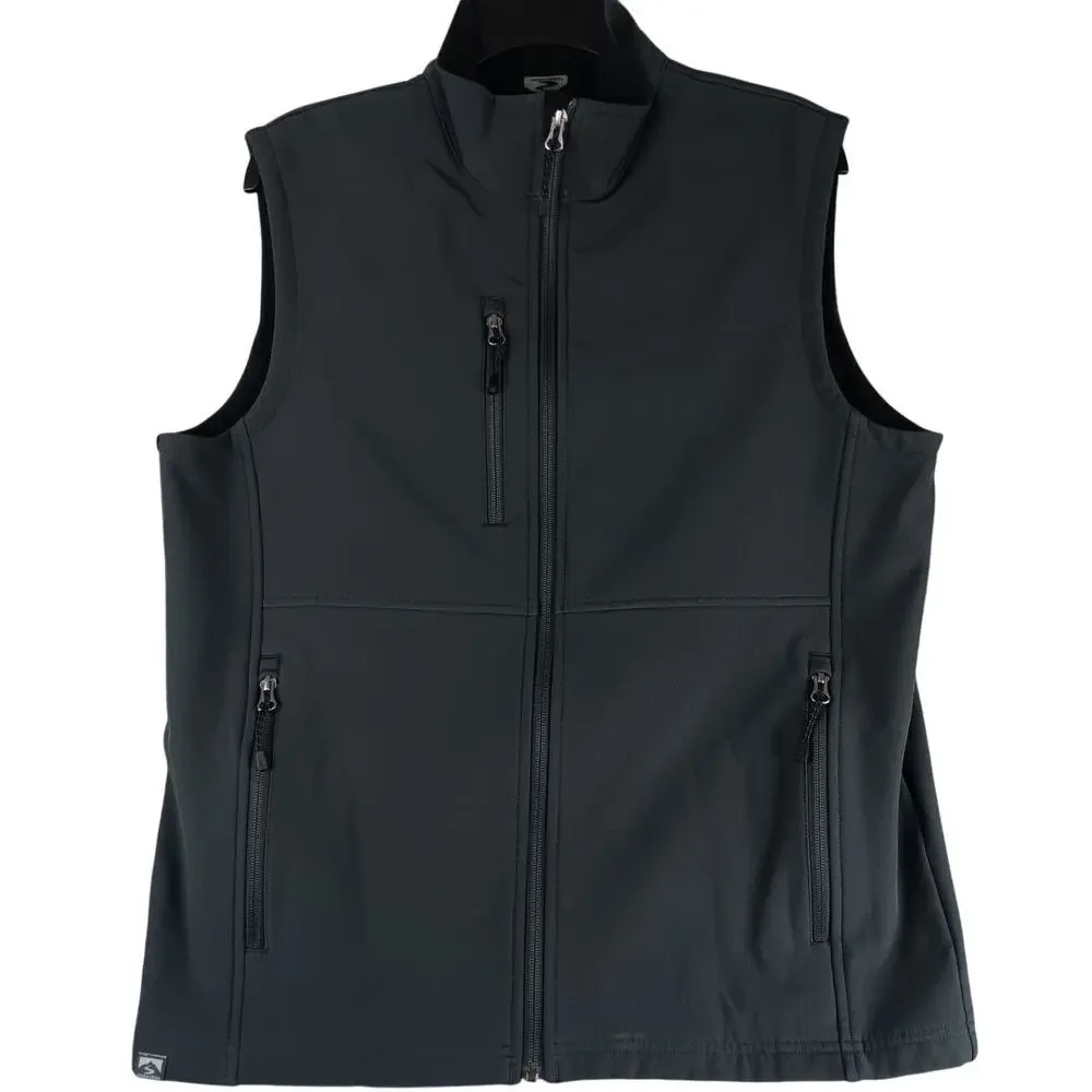 Storm Creek Trailblazer Softshell Vest Mens Medium Charcoal Gray Performance Zip